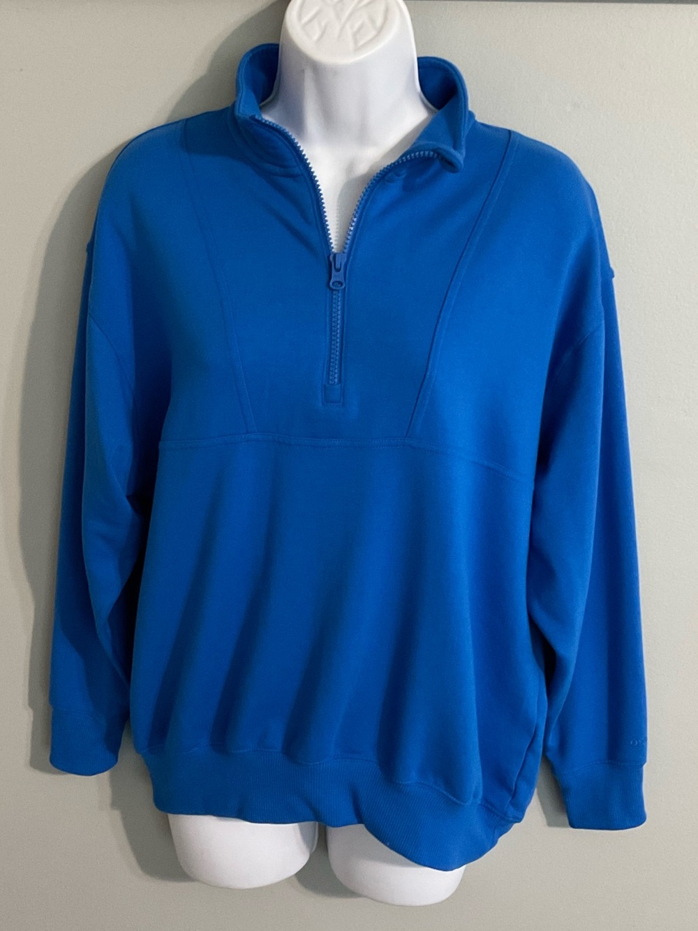 DSG So Soft Blue Half-Zip Pullover Sweatshirt - Large